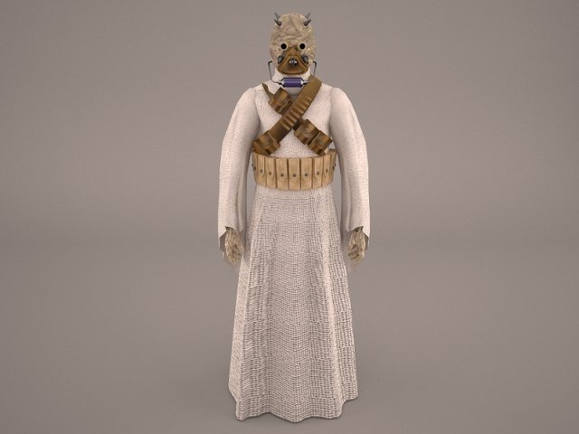 tusken raider star wars 3D Model .c4d .max .obj .3ds .fbx .stl .blend 
