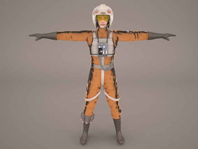 x-wind pilot star wars Modelo 3D .c4d .max .obj .3ds .fbx .stl .blend 