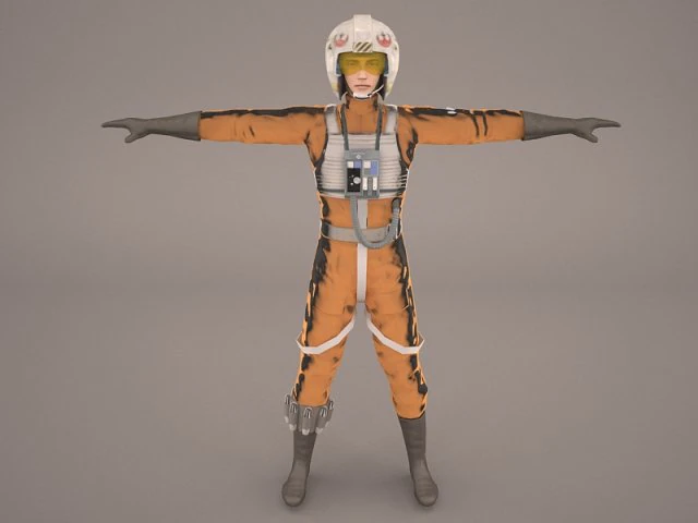 x-wind pilot star wars 3D Model .c4d .max .obj .3ds .fbx .stl .blend 