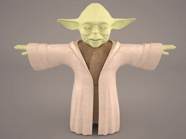 yoda star wars 3 3D Model .c4d .max .obj .3ds .fbx .stl .blend