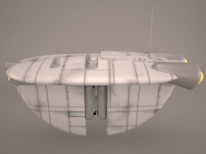 airtaxi med star wars Model 3D