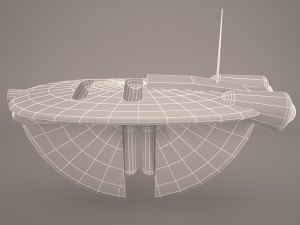 airtaxi med star wars Model 3D
