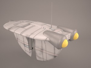 airtaxi med star wars Model 3D