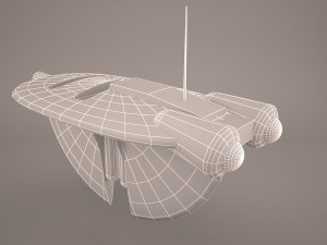 airtaxi med star wars Model 3D
