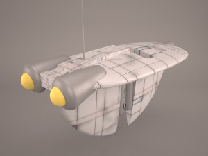 airtaxi med star wars Model 3D