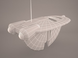airtaxi med star wars Model 3D