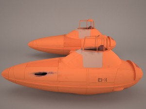 cloud car star wars Model 3D