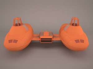 cloud car star wars Model 3D