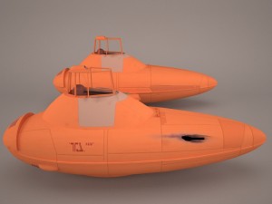 cloud car star wars Model 3D