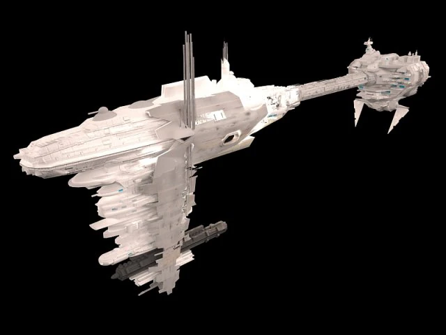 scifi frigate predator star wars 3D Model .c4d .max .obj .3ds .fbx .stl .blend