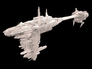 scifi frigate predator star wars 3D Model