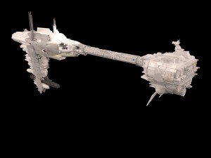 scifi frigate predator star wars 3D Model