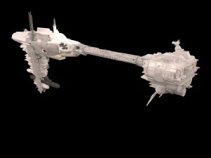 scifi frigate predator star wars 3D Model