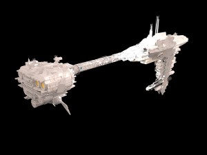 scifi frigate predator star wars 3D Model