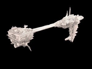 scifi frigate predator star wars 3D Model