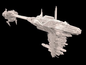 scifi frigate predator star wars 3D Model