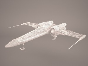 x-wing starfighter and r2d2 star wars 3D Модель