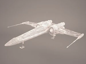 x-wing starfighter and r2d2 star wars 3D Model