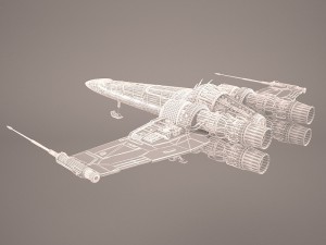 x-wing starfighter and r2d2 star wars 3D Модель
