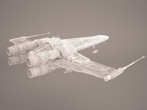 x-wing starfighter and r2d2 star wars 3D Модель