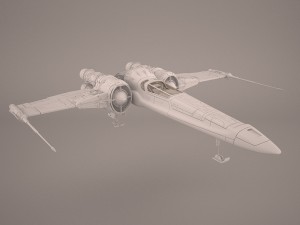x-wing starfighter and r2d2 star wars 3D Модель