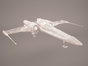 x-wing starfighter and r2d2 star wars 3D Модель