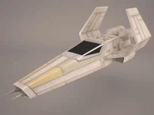 x ala t-65 nave espacial star wars Modelo 3D