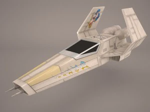x ala t-65 nave espacial star wars Modelo 3D