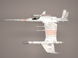 x wing t-65 spacecraft star wars Modelo 3D