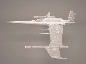 x wing t-65 spacecraft star wars 3D Model