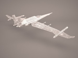 x wing t-65 spacecraft star wars Modelo 3D