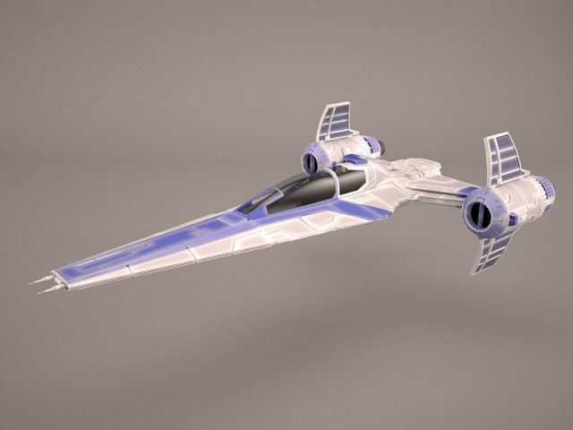 x wing t-65 spacecraft star wars Model 3D .c4d .max .obj .3ds .fbx .stl .blend 