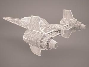 x wing t-65 spacecraft star wars Model 3D
