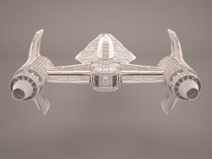 x wing t-65 spacecraft star wars Model 3D