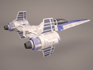 x wing t-65 spacecraft star wars Model 3D