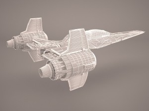 x wing t-65 spacecraft star wars Model 3D
