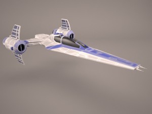 x wing t-65 spacecraft star wars Model 3D