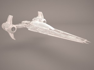 x wing t-65 spacecraft star wars Model 3D