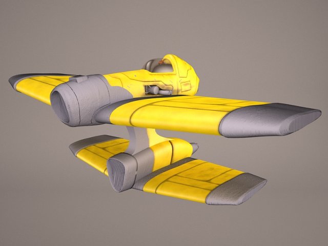 x wing t-65 spacecraft star wars 3D Модель .c4d .max .obj .3ds .fbx .stl .blend 