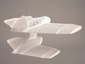 x wing t-65 spacecraft star wars 3D Model