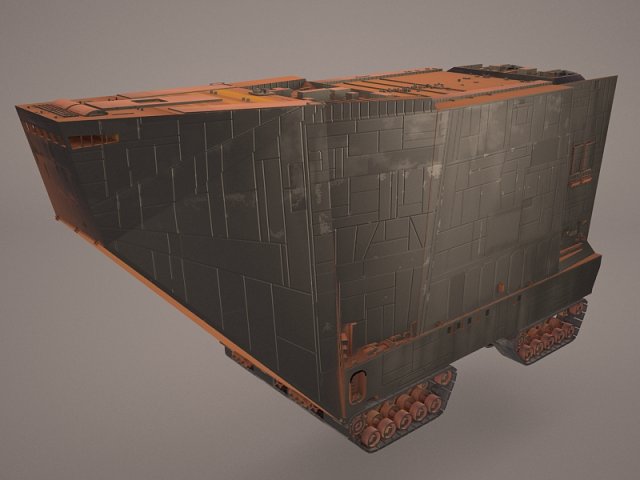 sand crawler star wars 3D 模型 .c4d .max .obj .3ds .fbx .stl .blend 