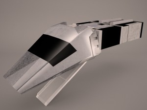 shuttle cockpit lambda t4a class star wars Model 3D