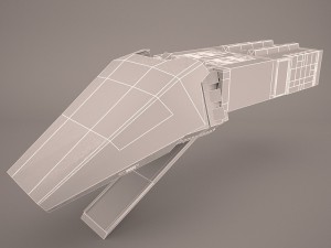 shuttle cockpit lambda t4a class star wars 3D Model