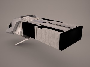 shuttle cockpit lambda t4a class star wars 3D Model
