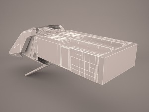shuttle cockpit lambda t4a class star wars 3D Model