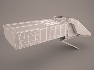 shuttle cockpit lambda t4a class star wars 3D Model