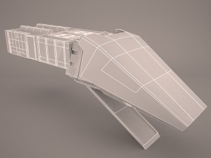 shuttle cockpit lambda t4a class star wars 3D Model