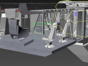 shuttle cockpit lambda t4a class star wars 3D Model