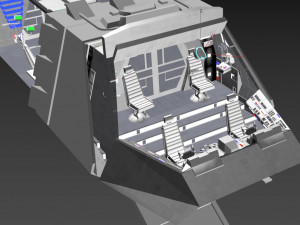 shuttle cockpit lambda t4a class star wars 3D Model