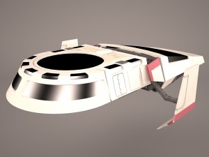 shuttle cockpit lambda t4a class star wars Model 3D